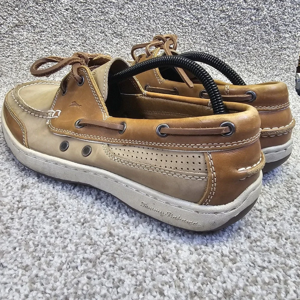 Tommy‎ Bahama Captain Mens Size 10M Leather Casual Boat Shoes Tan
